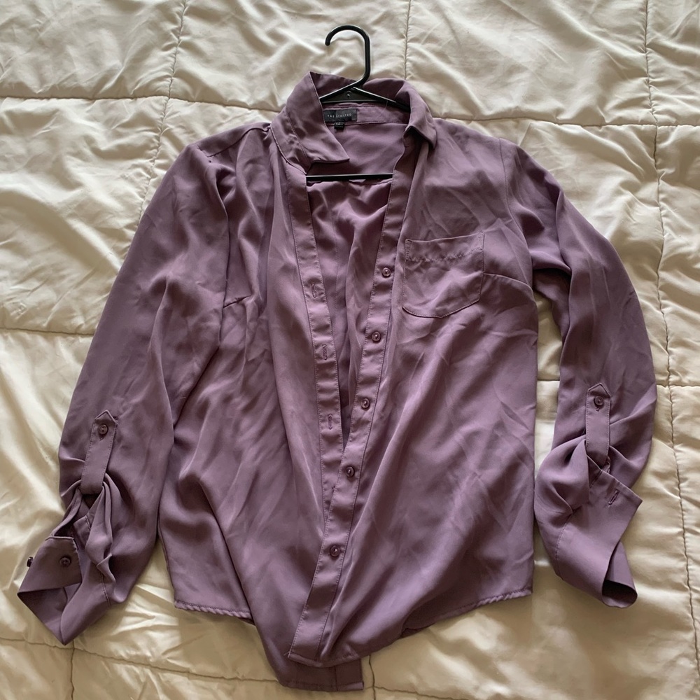 The limited button up shirt in purple